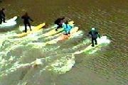 Half A Dozen Surfers Make It Through The Bridge
