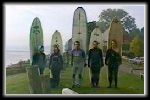Founding members of the Severn Bore Riders Club on Newnham bank in 1998